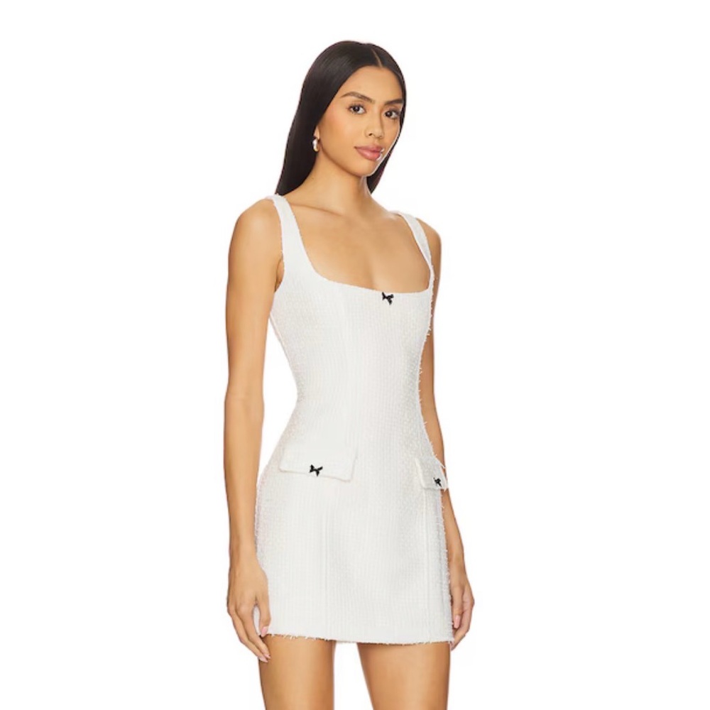 Revolve Majorelle Hanna tweed mini ivory white cocktail dress XS